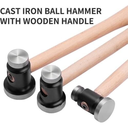 Flat Head Round Head Double-Sided Flat Hammer Wooden Handle Hammer Woodworking Installation Hammer