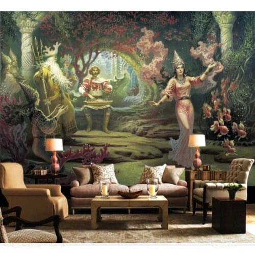 Custom photo wallpaper for walls 3 d murals European mythical figure singing and dancing oil painting TV background wall decor