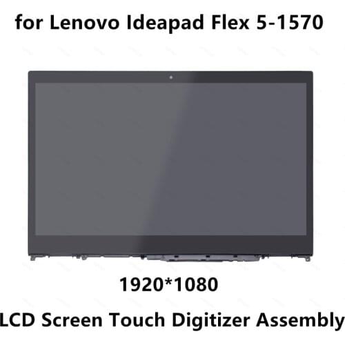 IPS LCD Screen Display Touch Glass Digitizer Panel Assembly+Frame for Lenovo IdeaPad Flex 5-1570 80XB 81CA 1920x1080 5D10N46974