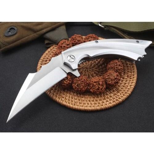Wibo Pocket Folding Claw Knife 9cr18mov Blade All Steel Handle Ball System Tactical Survival Hunting EDC Knifes Gift