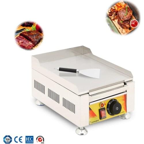 Commercial Electric Frying pan Small Section Of Stainless Steel Body Counter Electric Griddle Fine Grilled Board Griddle