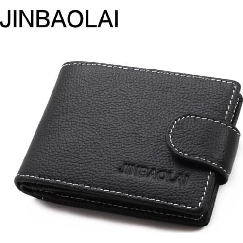 Jinbaolai Factory Spot Full-Grain Leather Drivers License Leather Cover Buckle Genuine Leather Card Bag Card Holder Gift Custom