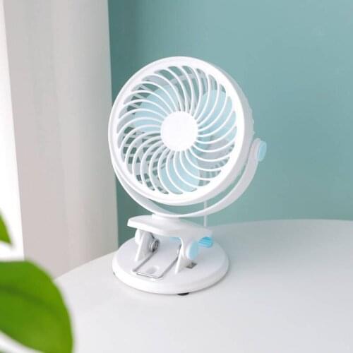 Low Noise Desktop USB Rechargeable Bedside Electric Fan Mini Portable Cooling