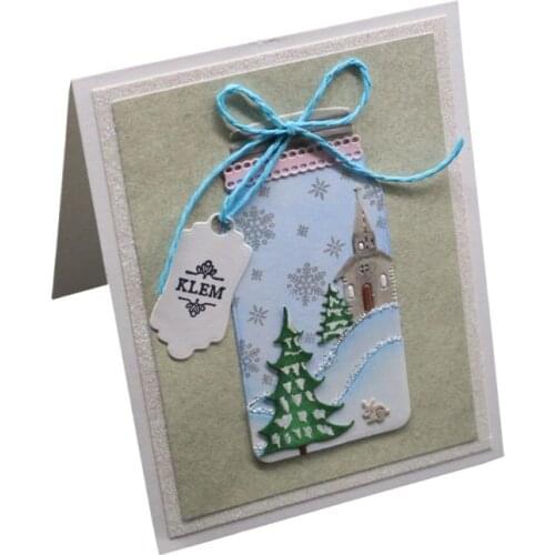 Christmas Tree Bottle Metal Cutting Dies Stencil Scrapbooking DIY Album Stamp