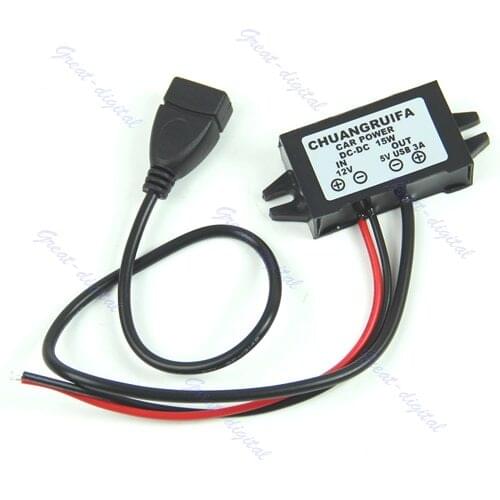 DC DC Converter Module 12V To 5V USB Output Power Adapter New
