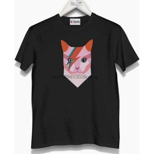 Mens Bowie Cat T-Shirt (Brand New)