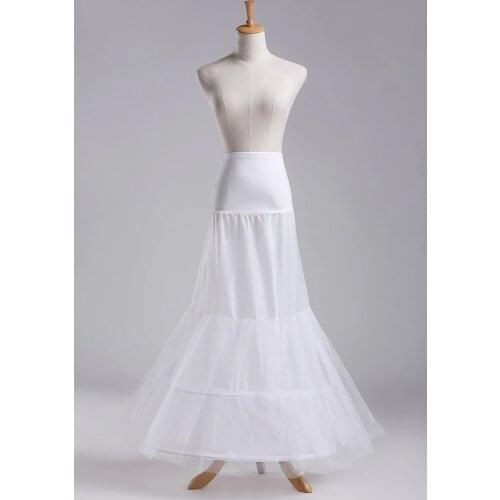 New Long Mermaid Petticoats for Floor Length Slip Wedding Dress 2 Hoop Crinoline Petticoat Petticoat Wedding Accessories