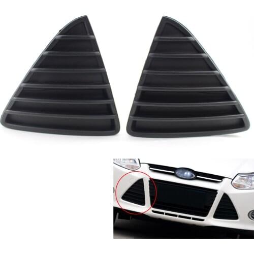Pair Front Bumper Grille Fog Light Lamp Bumper Cover fit for Ford Focus 2012-2014 Grill