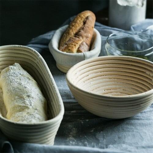 Various Shapes Fermentation Rattan Basket Country Bread Baguette Dough Banneton Brotform Proofing Proving Baskets