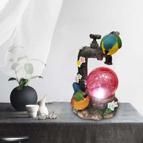 Craft Resin Abstract Retro Solar Garden Statues Outdoor Lawn Patio Novelty Sculpture Home Shelf Figurine Ornament Collectible