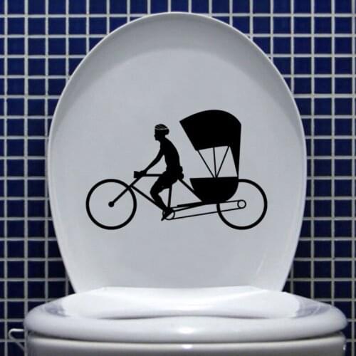 Rickshaw Hindu Fashion Bathroom Home Decor Wall Decal Toilet Sticker Vinyl 6WS0263