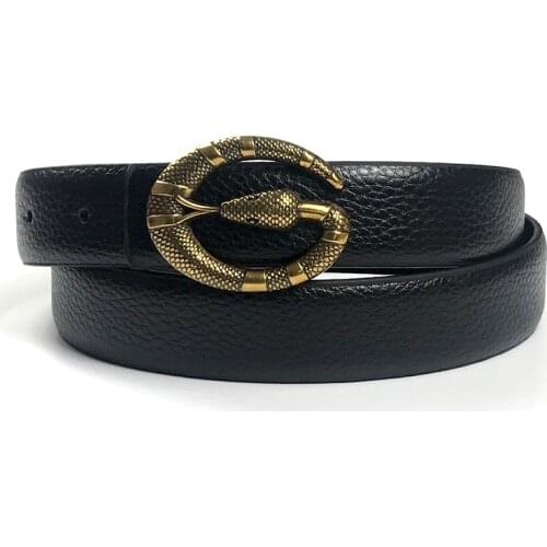 Black PU leather belt men waist belts for women luxury brand G cinturon mujer snake buckle jeans cintos 2020 waistband ceinture