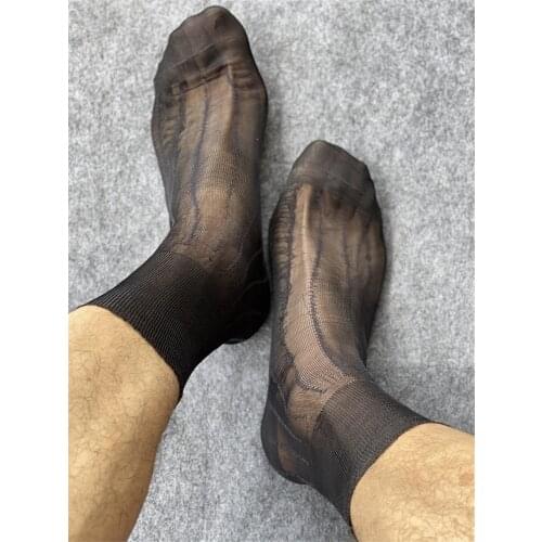 Sexy Mature Adorable Socks For Man Nylon Thin Summer Dress Socks
