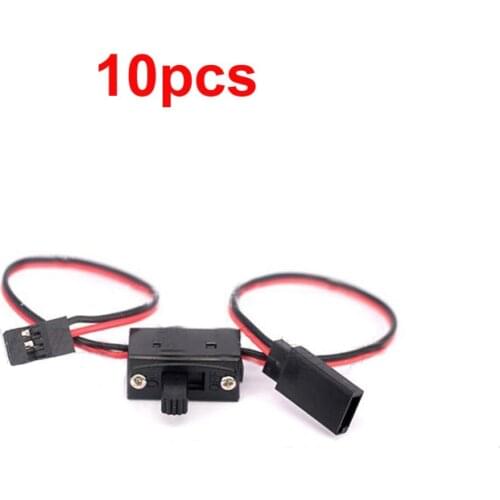 10pcs JST FUTABA JR Plug Charging Switch 2 Wire Way Line Connector Power On/Off for Model Airplane RC Drone FPV Accessories
