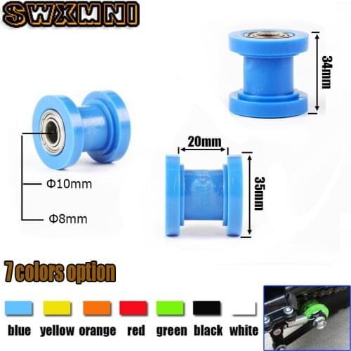 8mm 10mm Chain Roller Slider Tensioner Adjuster Pulley Wheel Guide Pit Dirt Bike ATV