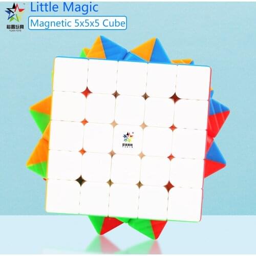Yuxin Little Magic 5x5x5 M Magnetic Speed Cube Proffessional Sticklerless Magnets 5x5 Puzzle Cube Educational Toys
