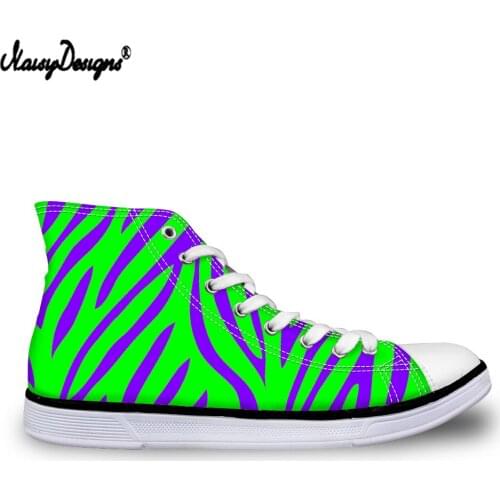 Noisydesigns Colorful Cool Leopard Women High Top Canvas Shoes Light Female Ladies Street Shoes Casual Womens Vulcanized Shoes
