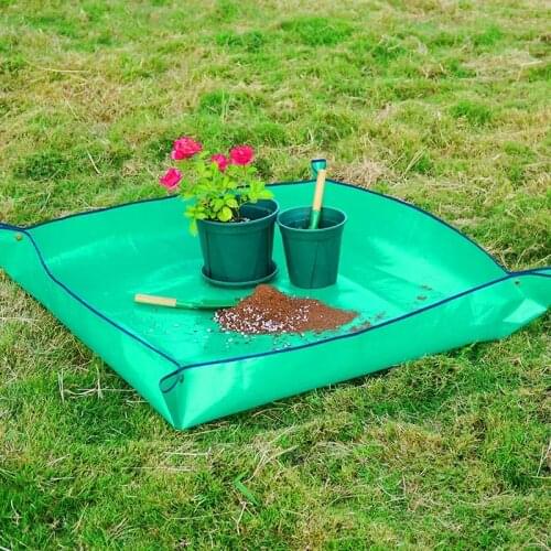 1 pcs Thicken Pad Reusable Waterproof Basin Land Cushion Square Gardening Mix Soil Lock Design Mat Flower Pot 100X100cm