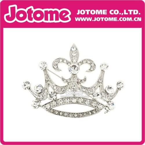 100pcs/lot Large Fashion New Women Crown shaped Crystal Rhinestone Brooches and Pins Cheap