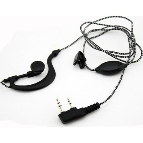2PIN Earpiece Headset Mic For Radio Security Walkie Talkie Feature High Quality Ear Hook Earbud Interphone For BAOFENG UV5R