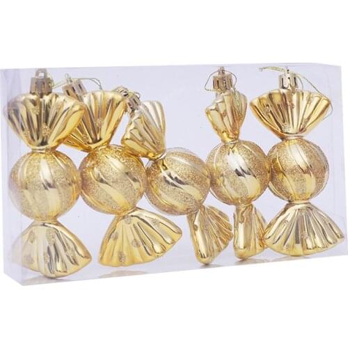 5pcs Christmas Candy Shape Pendant Christmas Tree Ornament Xmas Decor for Home