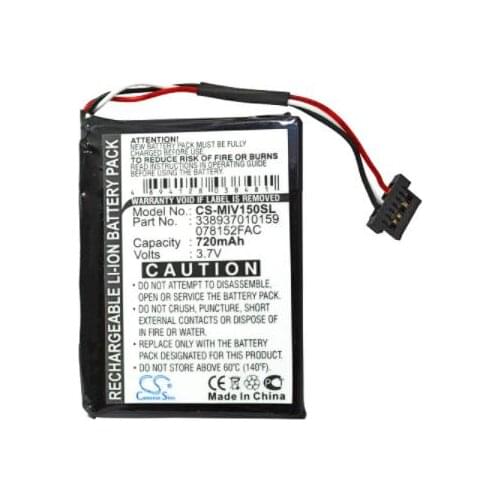 Cameron Sino 720mAh battery for MITAC Mio Moov 150 078512FAC 338937010159 GPS, Navigator Battery