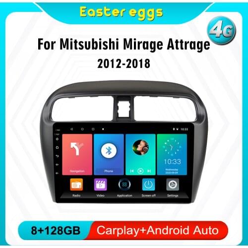 Eastereggs Car Radio For Mitsubishi Mirage 2012-2018 9 inch 2.5D 2 Din Android 8.1 Navigation GPS Car Multimedia Player