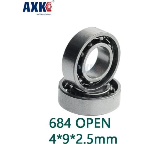 Axk 684 Open Bearing 4*9*2.5mm Abec-1 Deep Groove Open Ball Bearing L-940 4*9*2.5mm 10pcs/lot
