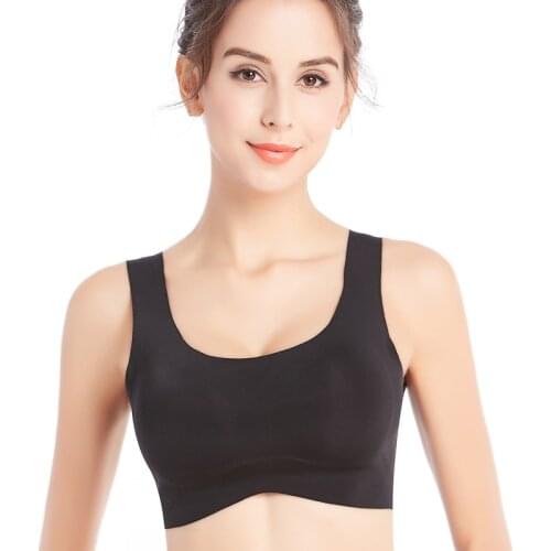 Seamless bra women push up the underwear line free thick ice silk no steel ring sleep one piece gather seamless underwear