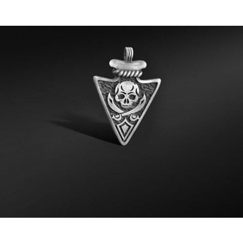 Viking Jewelry on the neck arrow pendant necklaces for man skull personality hip hop Mens chain necklace accessories
