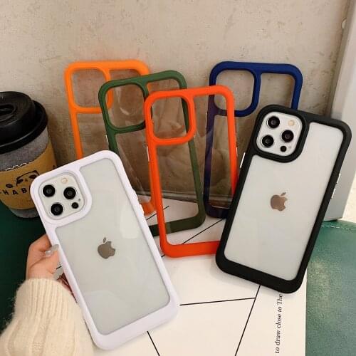 Armor Clear Case for iPhone 11 12 Luxury Defend Safeguard Silicone Transparent Cases For iPhone 12 Pro Max XR X XS 7 8 Plus SE