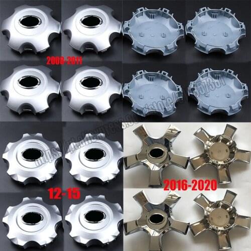 For Toyota Land Cruiser LC200 2008 09 10 11 12 13 14-2020 4pcs Silver car wheel center hub caps emblem emblem decal wheel cover