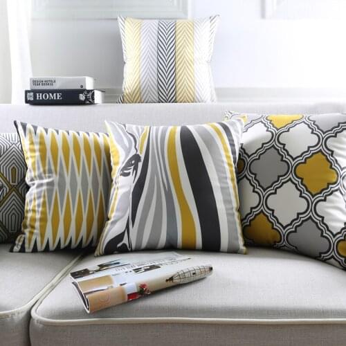 Geometric Rhombus Morocco Tile Pattern Cushion Covers Nordic Zebra Stripes Plaids Cushion Cover Decorative Velvet Pillow Case