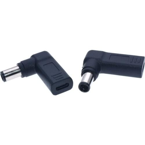 USB Type C Plug Dc Jack Power Adapter Converter USB-C Female to 7.4 x 5.0mm Male for Lenovo Hp Dell Laptop Adapter