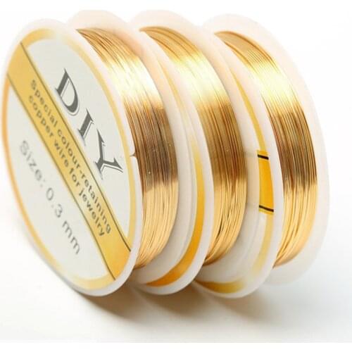 No discoloration Copper Wire /line/cord/0.3/0.4/0.5/0.6/0.8/1.0mm DIY for Jewelry Making Bracelet Long-lasting fixed color
