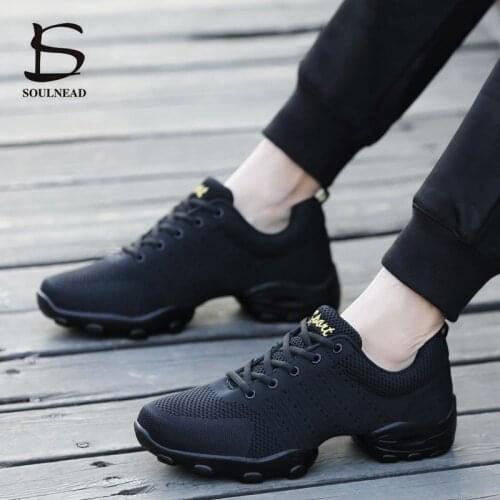 White Jazz Dance Shoes Men Mesh Breathable Modern Dance Sneakers Soft Sole Black Fitness Sports Mens Dancing Shoes Size 39-44