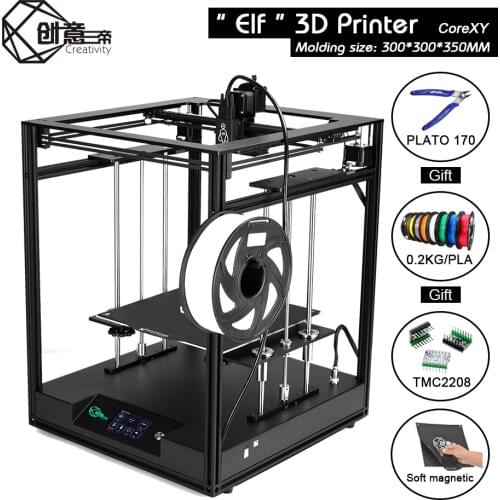Creativity 3d printer Kit ELF CoreXY 3d printer DIY Masks Magnetic Build Plate Resume Power Failure Printing KIT
