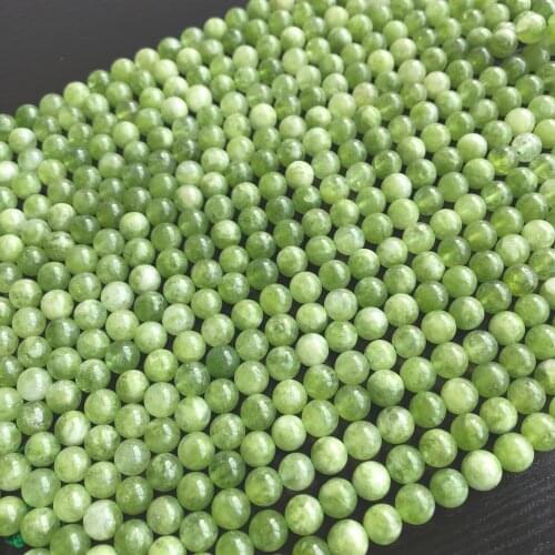 Natural White Peridot Oliva Green Crystal Stone Round Beads Loose Beads For Jewelry Making Diy Bracelet Charm Accessories 6-10mm