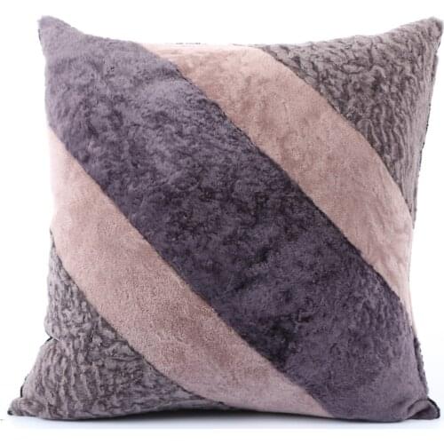 Genuine lamb fur, comfortable and soft square pillow hotel home living room bedroom sofa decorative ornament pillow