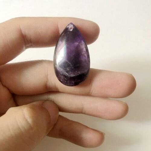 Wholesale 2pcs Natural Purple Amethysts Quartz Drop Pendant 10-20mm Small Gem Stone Bead Pendant For Jewelry