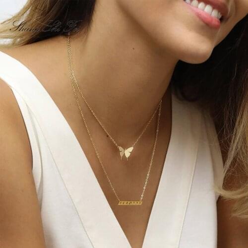 Butterfly Chokers Necklace Mothers Day Gift Butterfly Necklace Layered Choker Necklace Layering Necklace Step Mom Mothers Day J