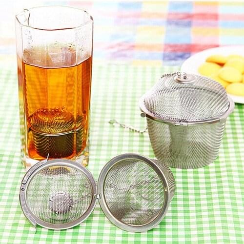 3 Sizes Stainless Steel Seasoning Ball Filter Stainless Steel Tea Strainer Reusable Herb Spices Ball Strainer Kitchen Accessori