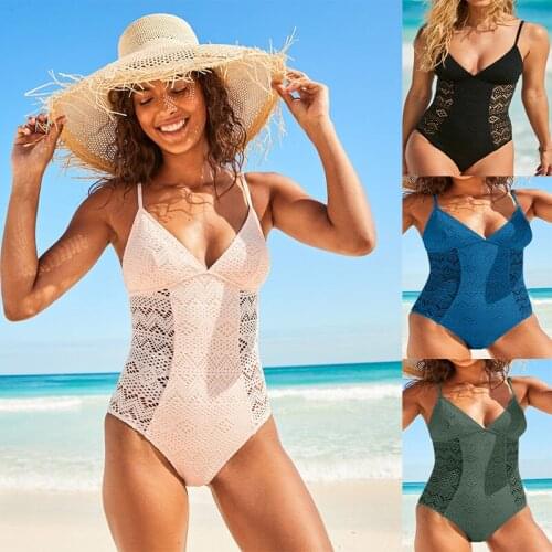 2020 swimsuit one-piece multi-color lace swimsuit body-hugging womens swimsuit Brazil backless Bikini