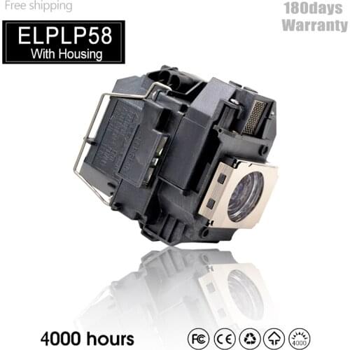 Compatible For ELPLP58 V13H010L58 for EB-X10 EB-X7 EB-X72 EB-X8 EB-X8e EB-X9 EB-X92 EH-DM3 EH-TW450 EB-S92 W10 Projector LamP