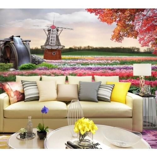 Modern Custom Photo Romantic Flowers Wallpaper Warm Living Room Wall Paper Sofa Backdrop Murals Wallcoverings home Decor