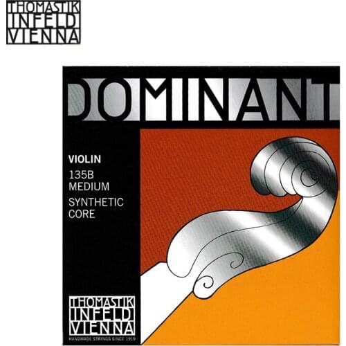 Thomastik-Infeld 135/135B Dominant Violin Strings, Complete Set, 135/135B, 4/4 Size, With Chrome Steel Ball End E String