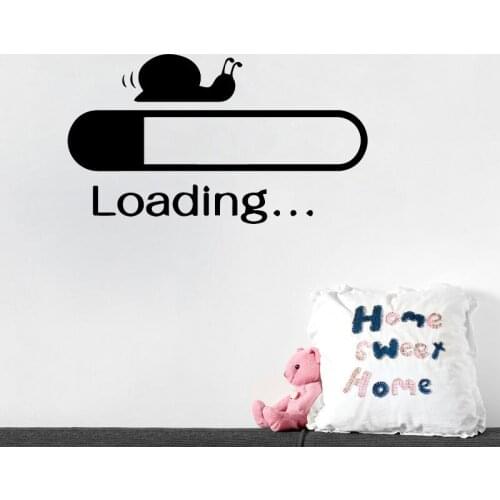 Creative Snail Loading Wall Sticker Kids Children Rooms Decoration Self Adhesive Bedroom Home Decor Nursery Wall Decals Poster