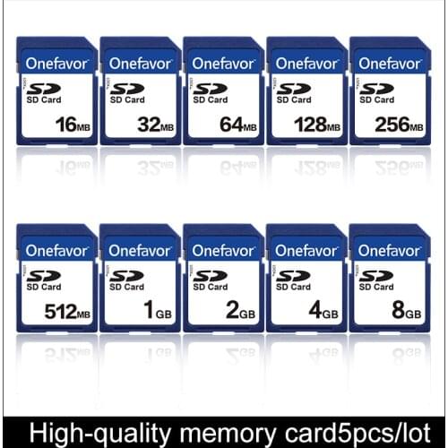 High quality 5pcs /lot Secure Digital Memory Card 2GB 1GB 512MB 256MB 128MB 64MB 32MB 16MB SD Card 8GB 4GB SDHC Memory Card
