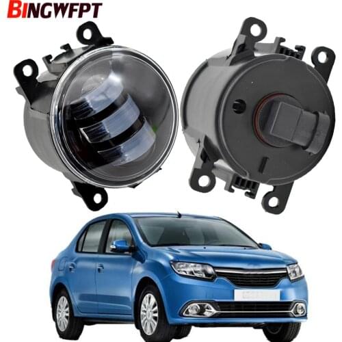 1pair Car Front Bumper Fog Light Accessories For Renault Logan 2004-2015 LED Fog Lamp Daytime Running Light DRL H11 12V