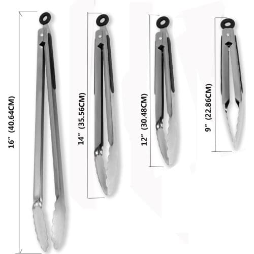 1PC BBQ Grilling Tong Salad Cake Dessert Serving Food Tongs Stainless Steel Barbecue Clips Clamp Baking Food Kitchen Tool